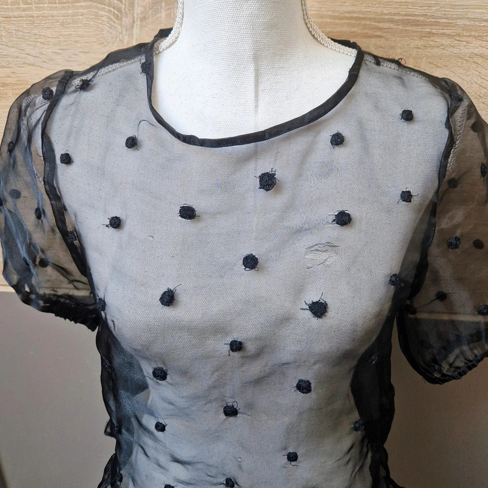 Blusa corta transparente con lunares Pimkie Talla 40/42 – photo 2